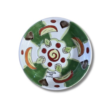 Sicilian handmade bottom plate Plate De Simone per Giusina Cassata to Love Sicilian handmade bottom plate Plate De Simone per Giusina Cassata to Love